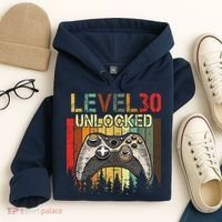 Level 30 Unlocked Video Game 30th Birthday Hoodie thumb 4