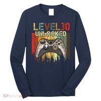 Level 30 Unlocked Video Game 30th Birthday Long Sleeve Shirt thumb 0