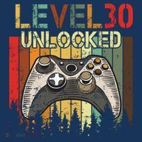Level 30 Unlocked Video Game 30th Birthday Coaster thumb 2