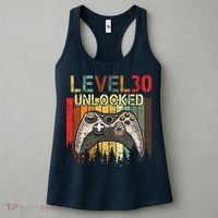Level 30 Unlocked Video Game 30th Birthday Women's Tank Top thumb 3