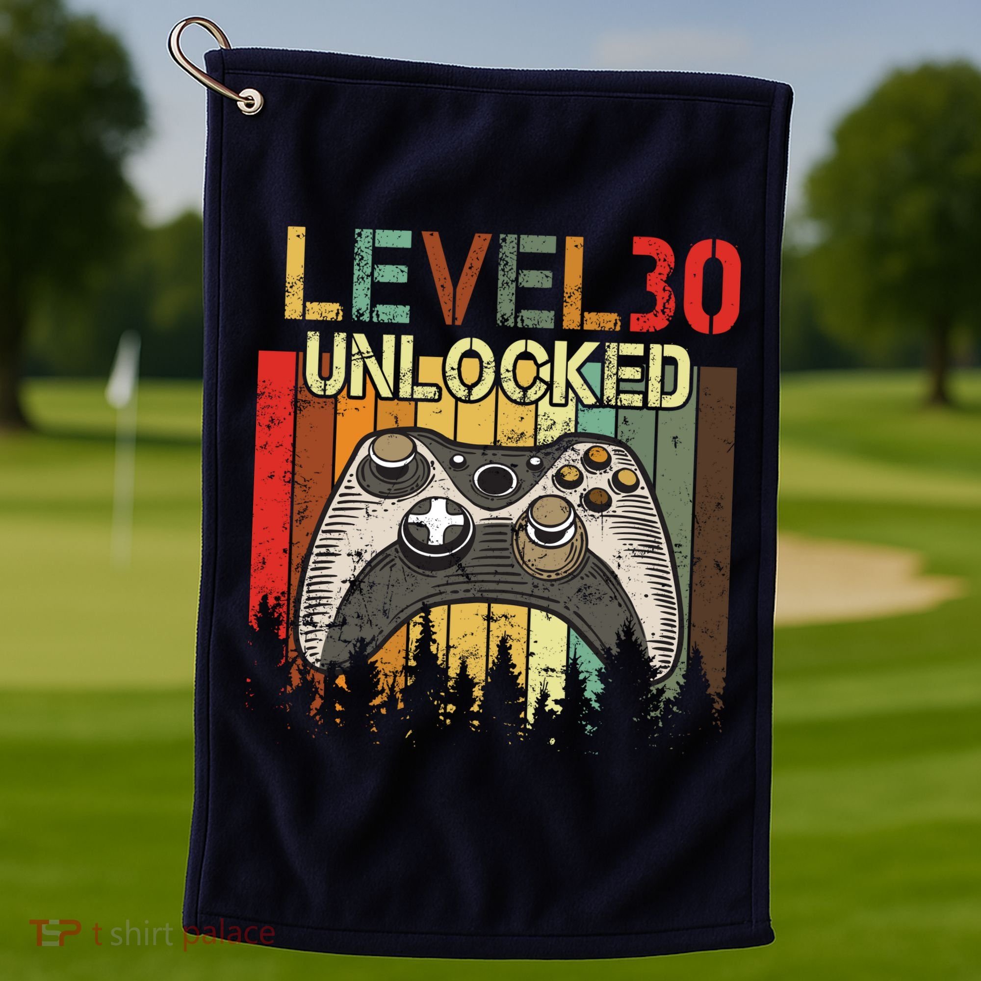 Level 30 Unlocked Video Game 30th Birthday Golf Towel