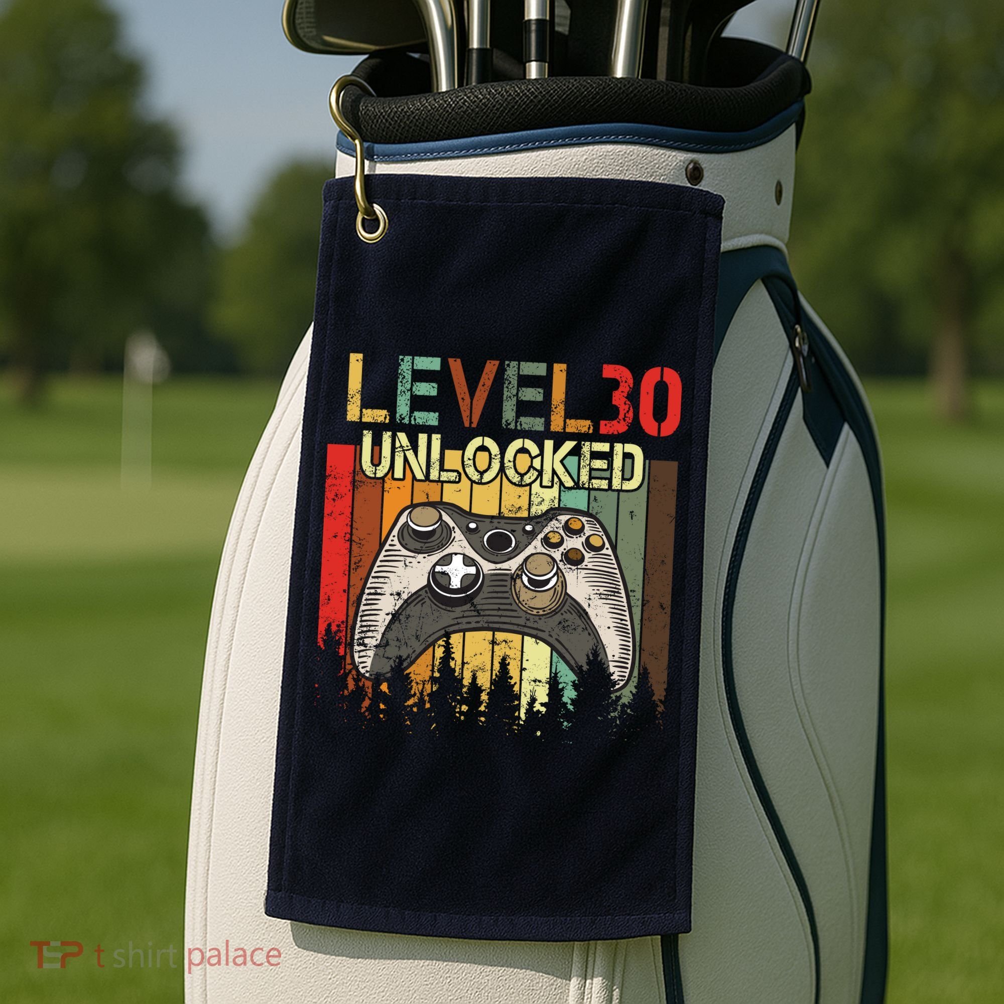 Level 30 Unlocked Video Game 30th Birthday Golf Towel