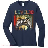 Level 30 Unlocked Video Game 30th Birthday Women's Long Sleeve Shirt thumb 0