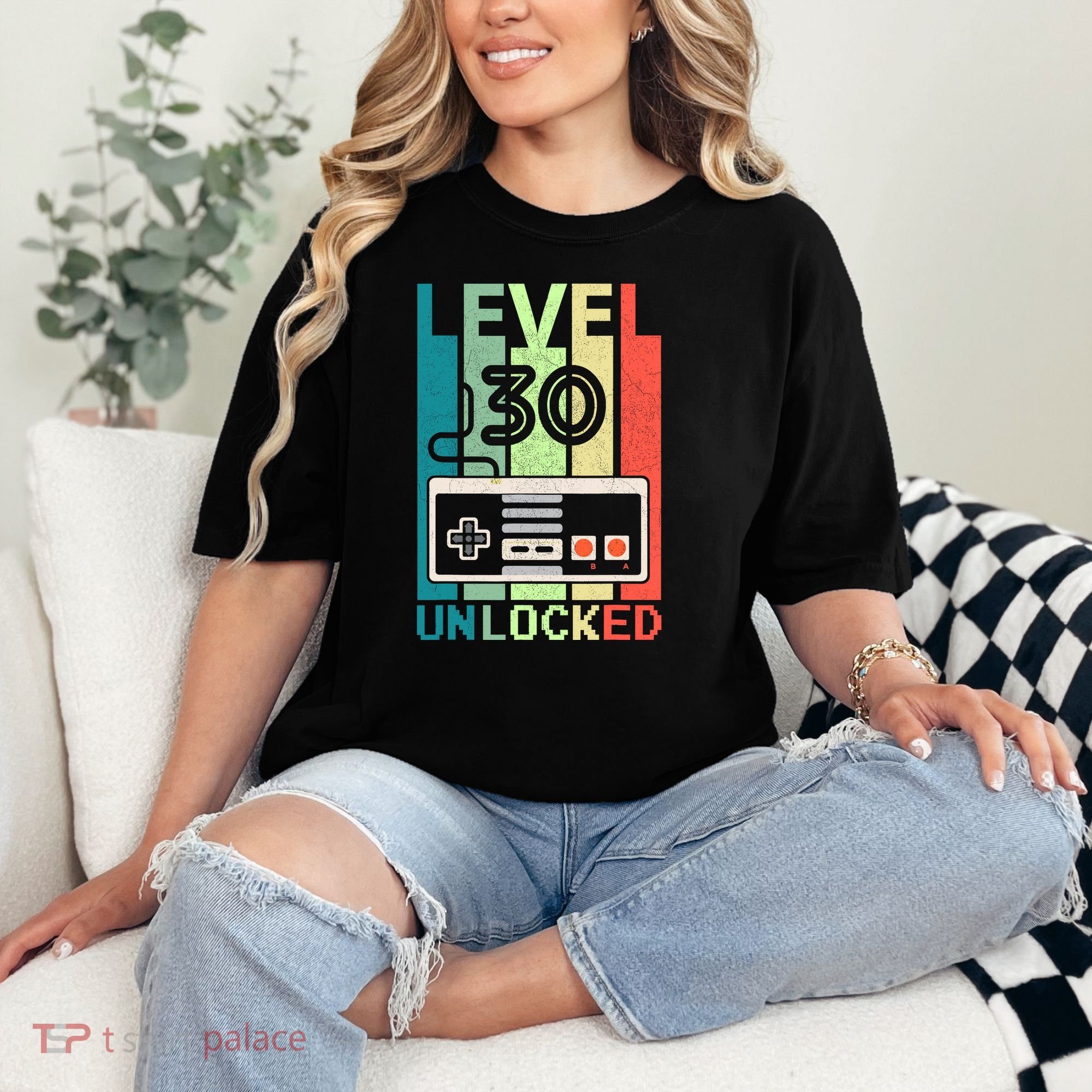 Level 30 Unlocked Video Gamer 30th Birthday Gifts Comfort Colors T-Shirt