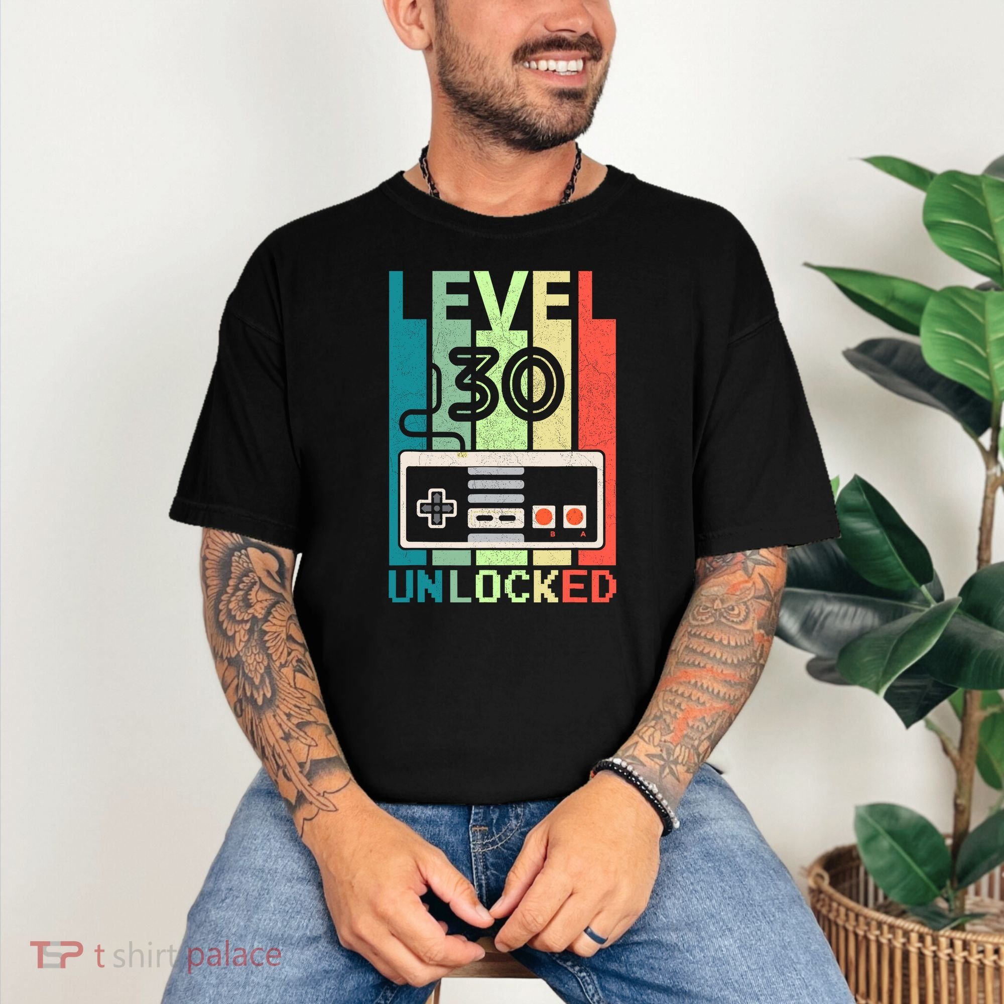 Level 30 Unlocked Video Gamer 30th Birthday Gifts Comfort Colors T-Shirt