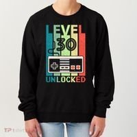 Level 30 Unlocked Video Gamer 30th Birthday Gifts Women's Sweatshirt thumb 0