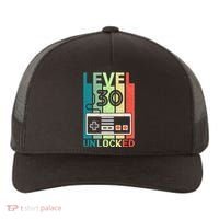 Level 30 Unlocked Video Gamer 30th Birthday Gifts Yupoong Adult 5-Panel Trucker Hat thumb 0