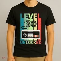 Level 30 Unlocked Video Gamer 30th Birthday Gifts T-Shirt thumb 3