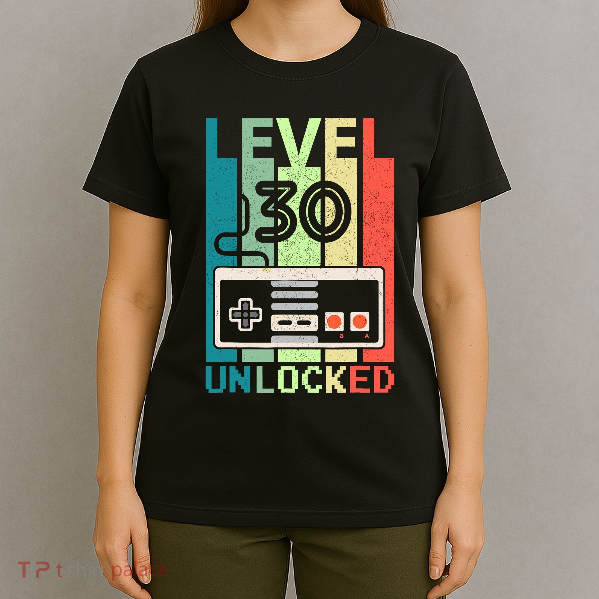 Level 30 Unlocked Video Gamer 30th Birthday Gifts T-Shirt