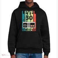 Level 30 Unlocked Video Gamer 30th Birthday Gifts District V.I.T. Heavyweight Hoodie thumb 0