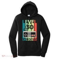 Level 30 Unlocked Video Gamer 30th Birthday Gifts Women's Hoodie thumb 0