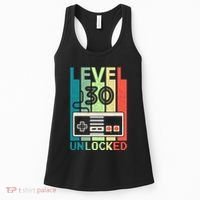 Level 30 Unlocked Video Gamer 30th Birthday Gifts Women's Tank Top thumb 0