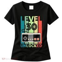 Level 30 Unlocked Video Gamer 30th Birthday Gifts Women's T-Shirt thumb 0