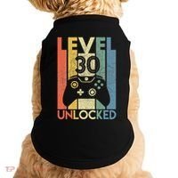 Level 30 Unlocked Funny Video Gamer 30th Birthday Gift Doggie Tank thumb 0