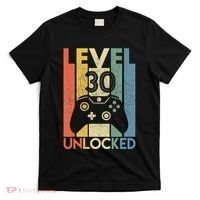 Level 30 Unlocked Funny Video Gamer 30th Birthday Gift T-Shirt thumb 0