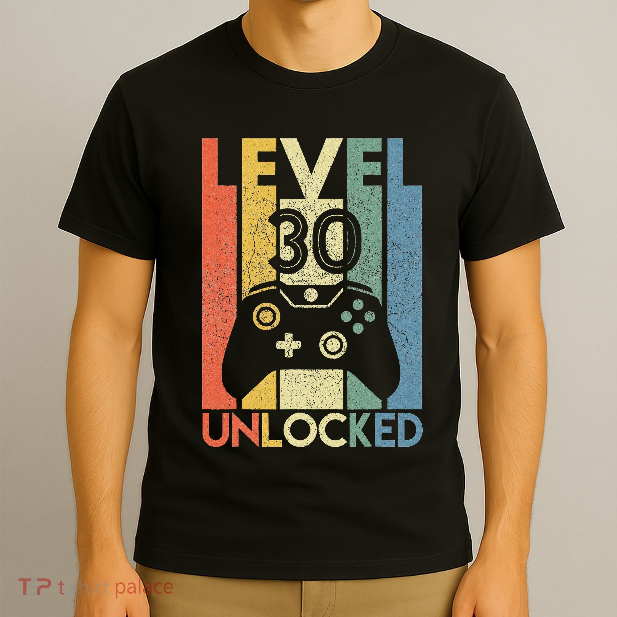 Level 30 Unlocked Funny Video Gamer 30th Birthday Gift T-Shirt