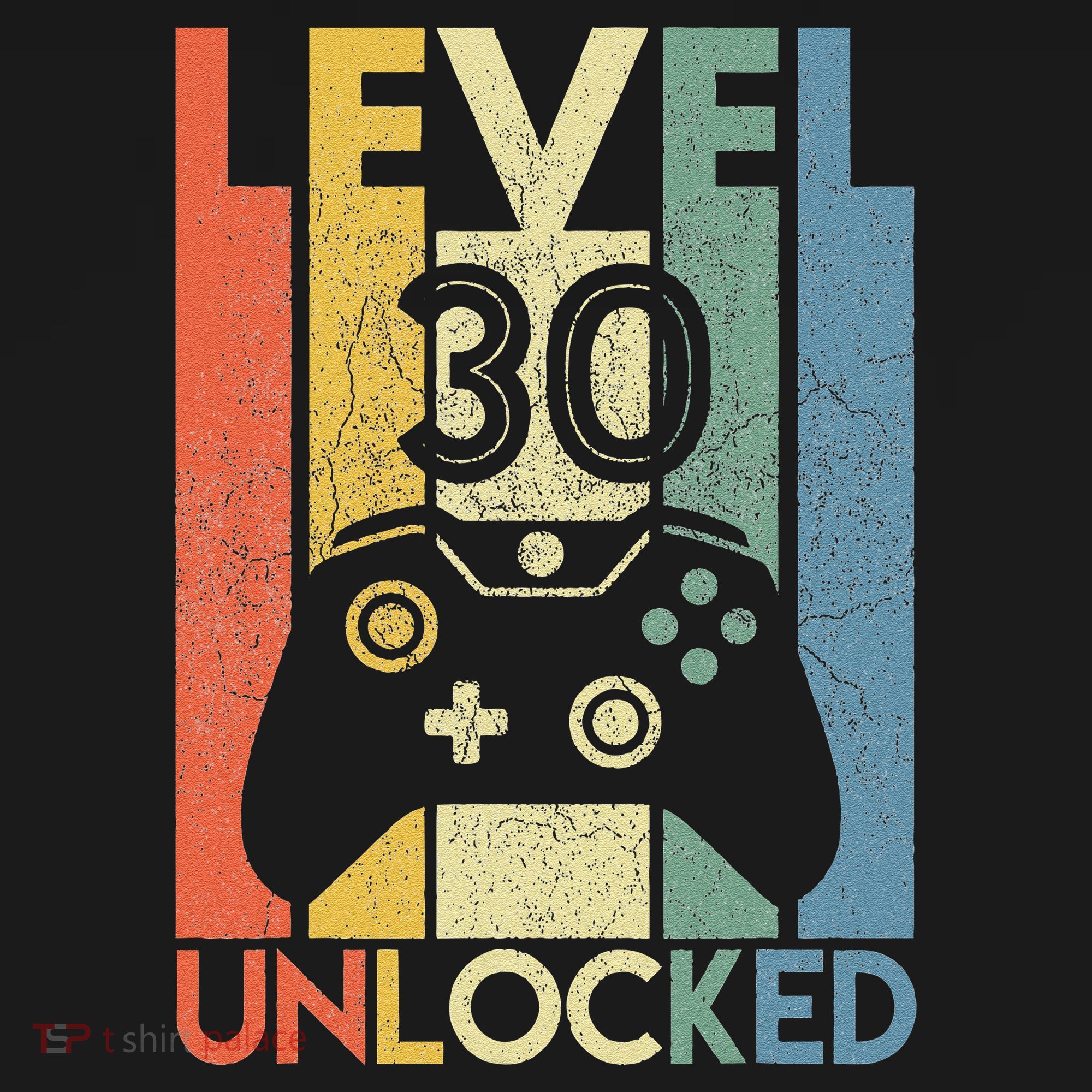 Level 30 Unlocked Funny Video Gamer 30th Birthday Gift Polo