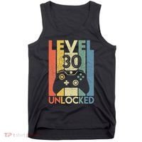 Level 30 Unlocked Funny Video Gamer 30th Birthday Gift Tank Top thumb 0