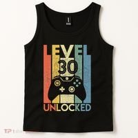 Level 30 Unlocked Funny Video Gamer 30th Birthday Gift Tank Top thumb 2