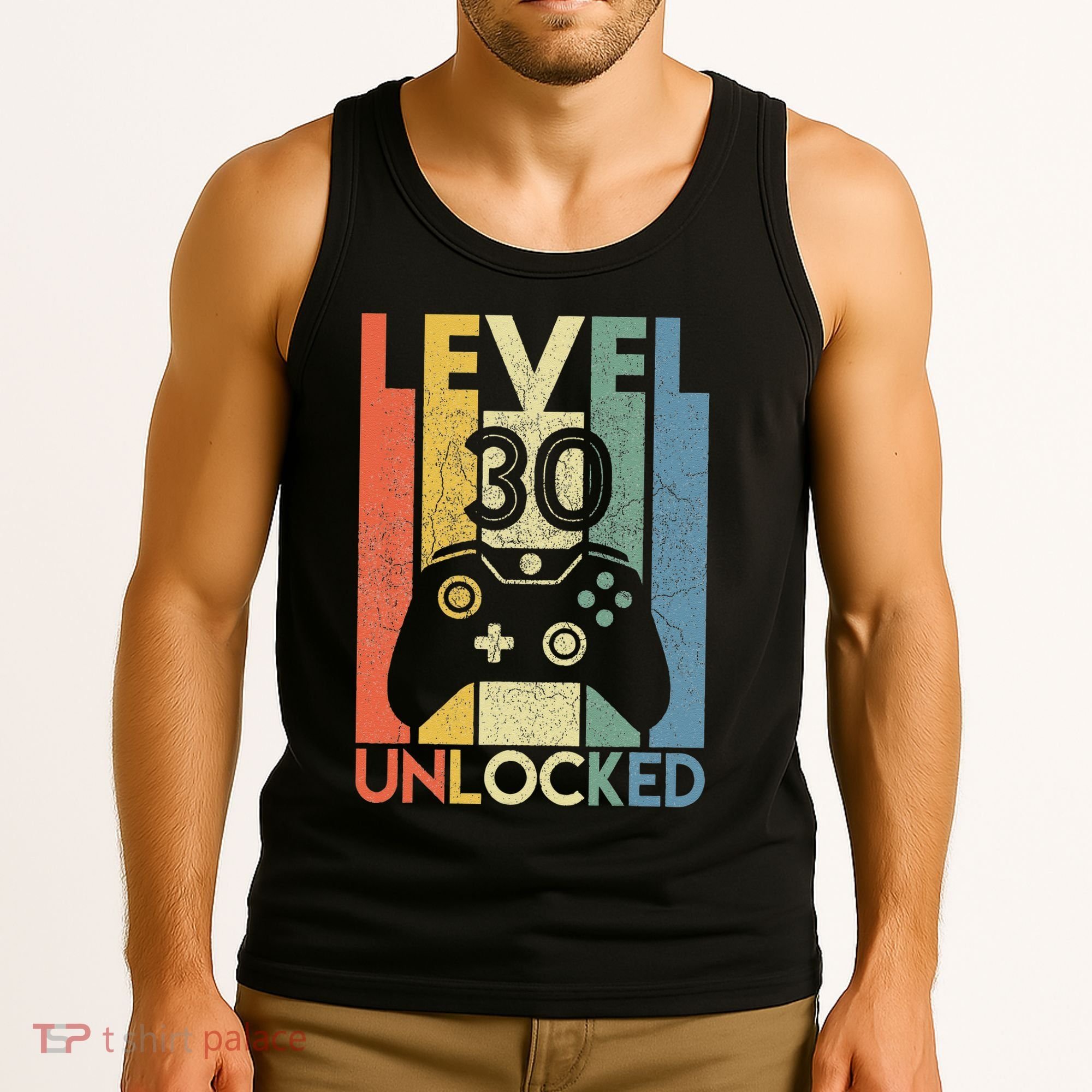 Level 30 Unlocked Funny Video Gamer 30th Birthday Gift Tank Top