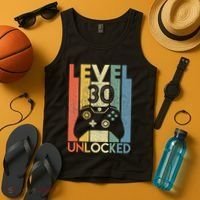 Level 30 Unlocked Funny Video Gamer 30th Birthday Gift Tank Top thumb 4