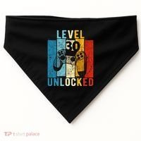 Level 30 Unlocked Video Gamer 30 Year Old 30th Birthday Gift USA-Made Doggie Bandana thumb 0