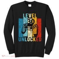Level 30 Unlocked Video Gamer 30 Year Old 30th Birthday Gift Sweatshirt thumb 0