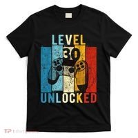 Level 30 Unlocked Video Gamer 30 Year Old 30th Birthday Gift T-Shirt thumb 0