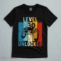 Level 30 Unlocked Video Gamer 30 Year Old 30th Birthday Gift T-Shirt thumb 5