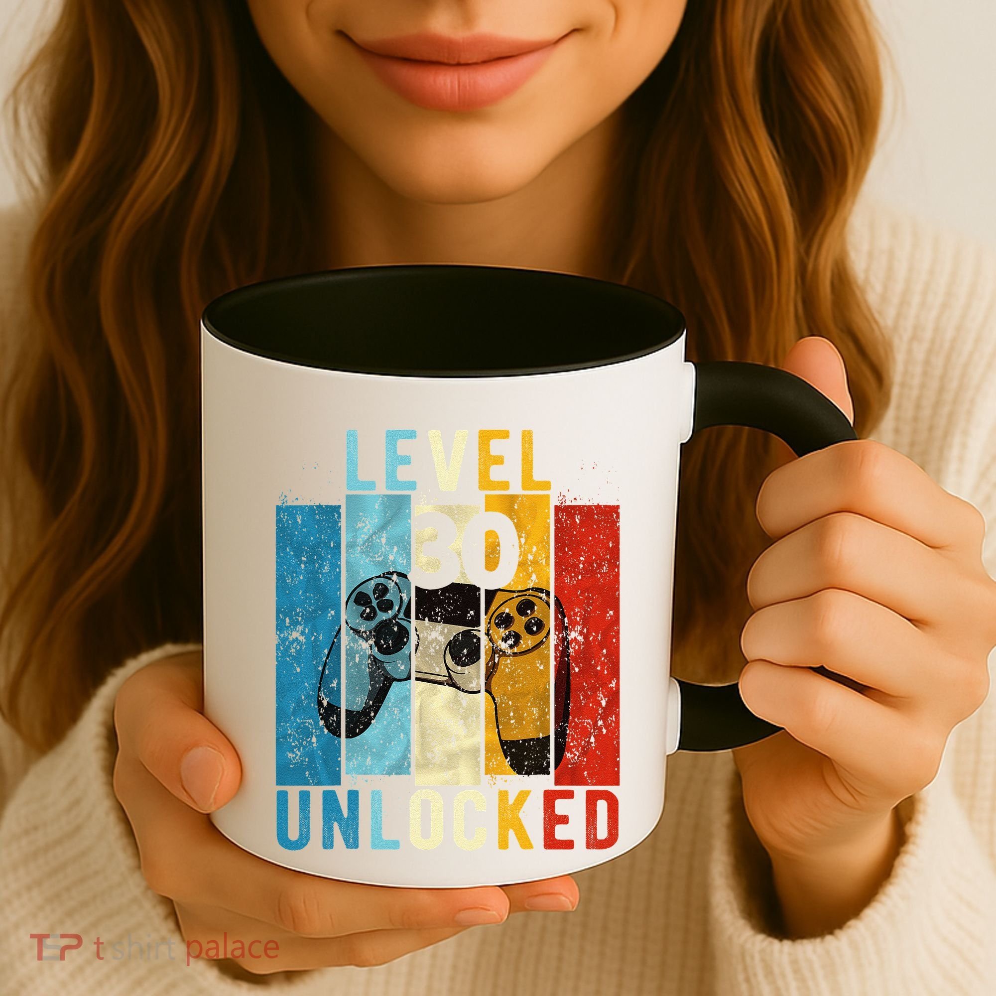Level 30 Unlocked Video Gamer 30 Year Old 30th Birthday Gift Coffee Mug