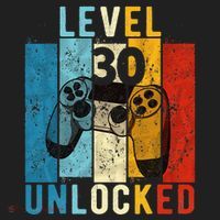 Level 30 Unlocked Video Gamer 30 Year Old 30th Birthday Gift Beanie thumb 2