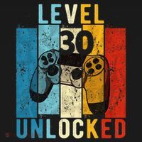 Level 30 Unlocked Video Gamer 30 Year Old 30th Birthday Gift Women's Hoodie thumb 2