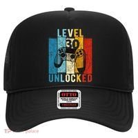Level 30 Unlocked Video Gamer 30 Year Old 30th Birthday Gift Hat thumb 0