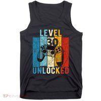 Level 30 Unlocked Video Gamer 30 Year Old 30th Birthday Gift Tank Top thumb 0