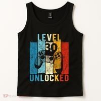 Level 30 Unlocked Video Gamer 30 Year Old 30th Birthday Gift Tank Top thumb 2