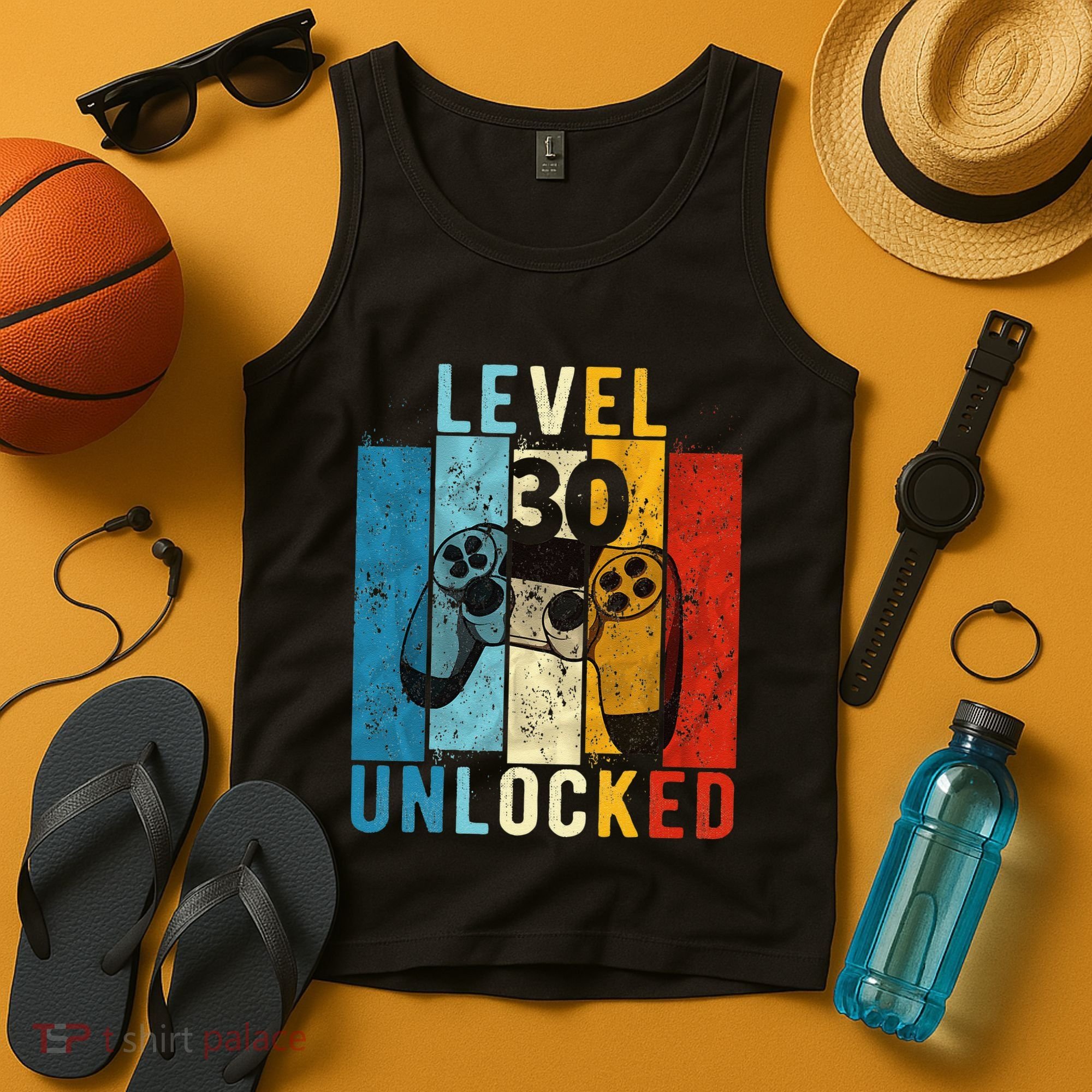 Level 30 Unlocked Video Gamer 30 Year Old 30th Birthday Gift Tank Top