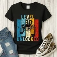 Level 30 Unlocked Video Gamer 30 Year Old 30th Birthday Gift Women's T-Shirt thumb 3