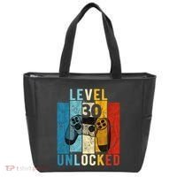 Level 30 Unlocked Video Gamer 30 Year Old 30th Birthday Gift Tote Bag thumb 0