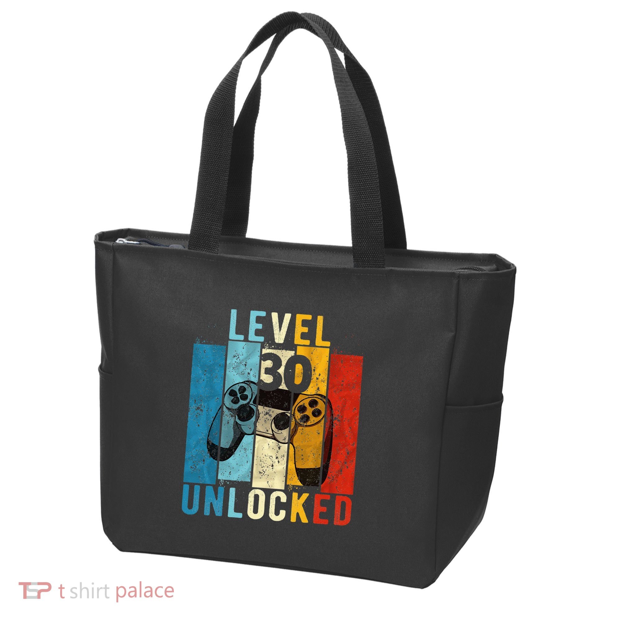 Level 30 Unlocked Video Gamer 30 Year Old 30th Birthday Gift Tote Bag
