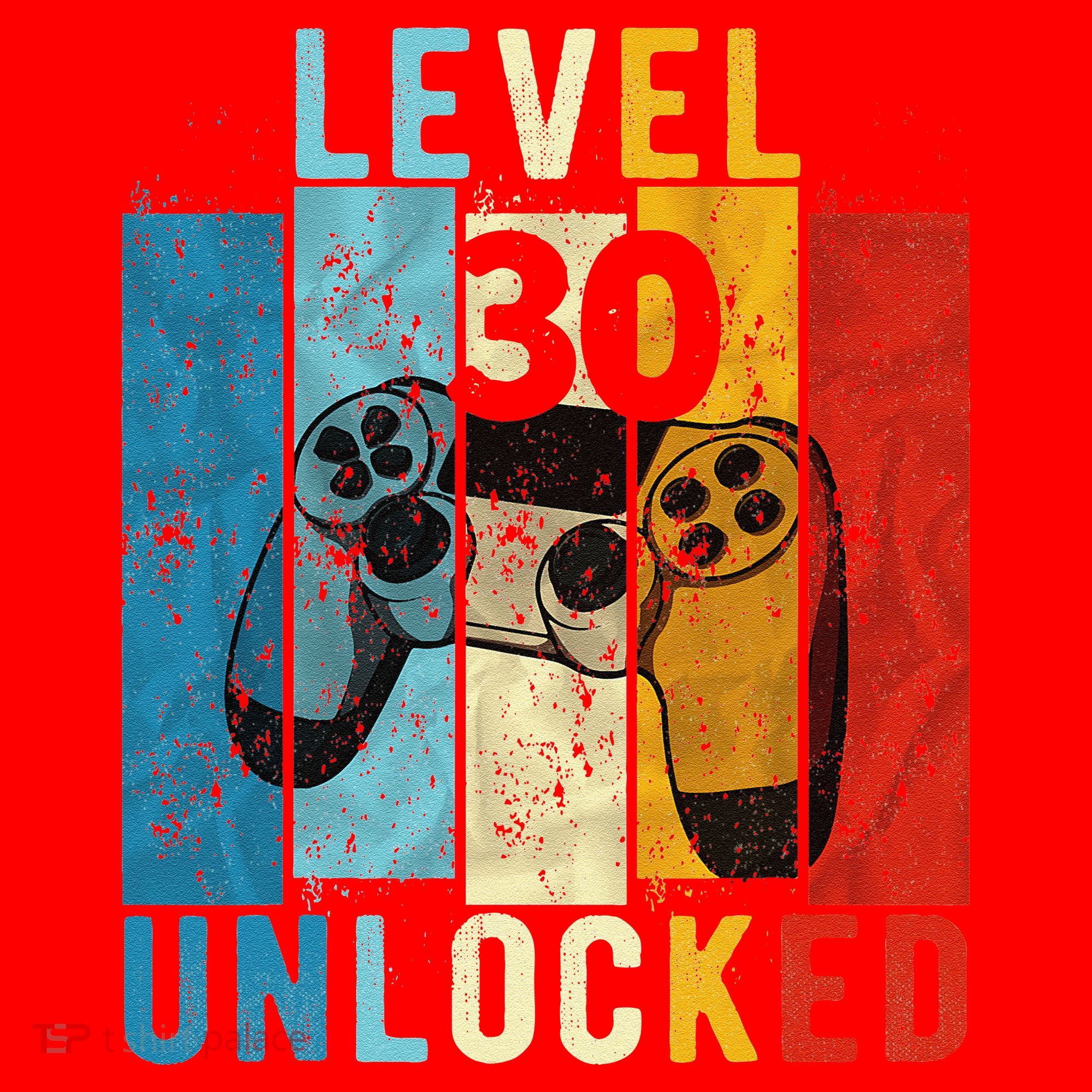 Level 30 Unlocked Video Gamer 30 Year Old 30th Birthday Gift Santa Hat