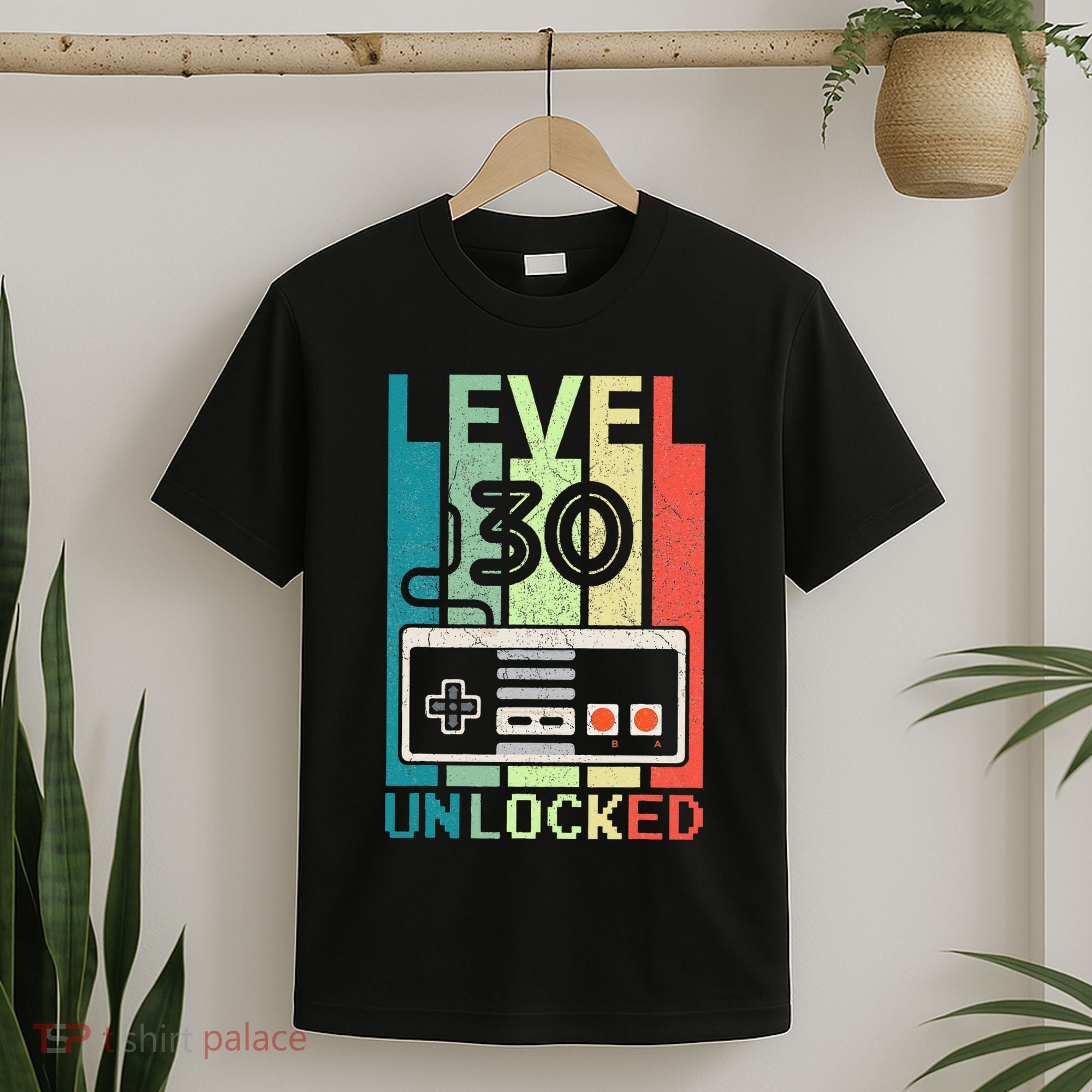 Level 30 Unlocked Video Gamer 30th Birthday Gifts Cute T-Shirt