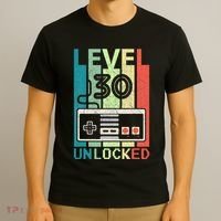 Level 30 Unlocked Video Gamer 30th Birthday Gifts Cute T-Shirt thumb 3