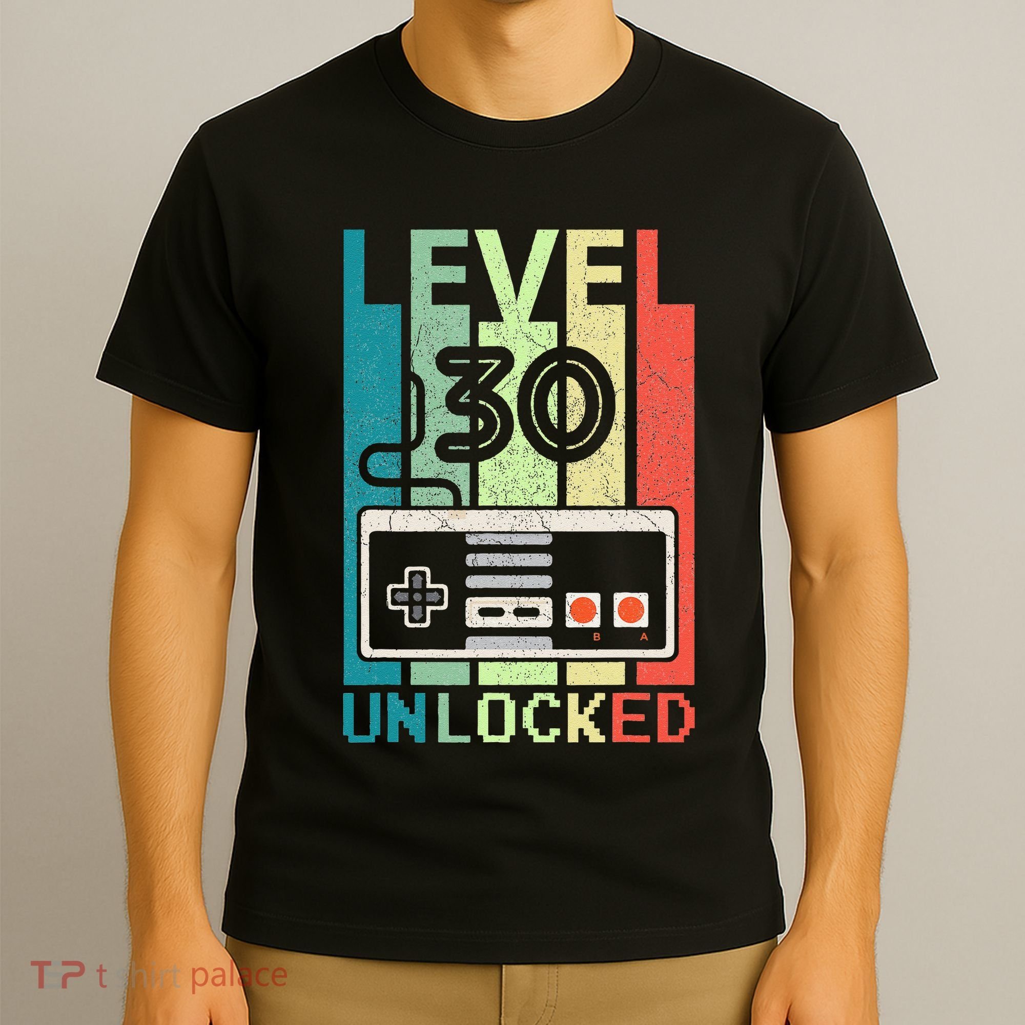 Level 30 Unlocked Video Gamer 30th Birthday Gifts Cute T-Shirt
