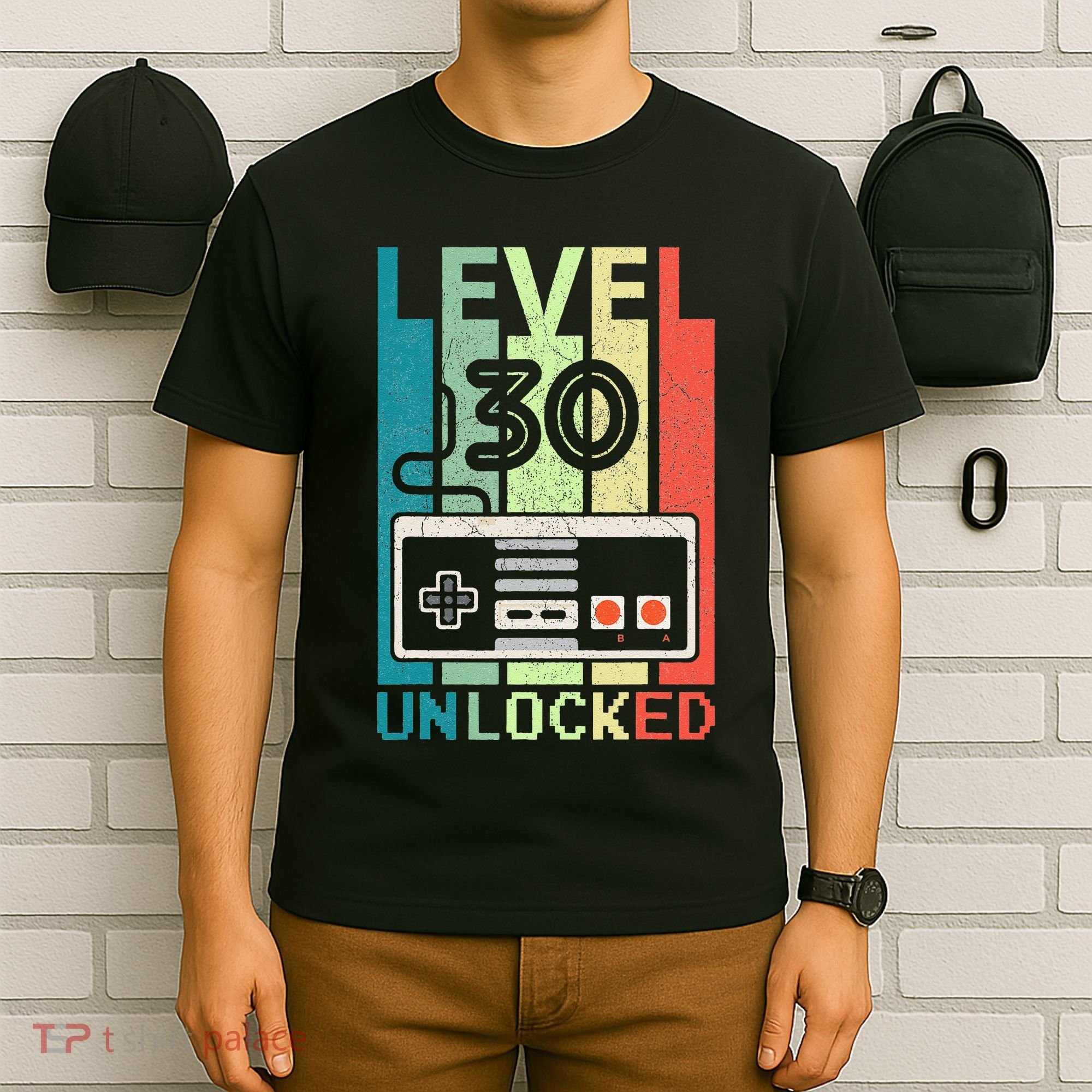 Level 30 Unlocked Video Gamer 30th Birthday Gifts Cute T-Shirt