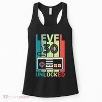 Level 30 Unlocked Video Gamer 30th Birthday Gifts Cute Women's Tank Top thumb 0