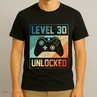 Level 30 Unlocked Video Gamer 30th Birthday Gifts T-Shirt thumb 3