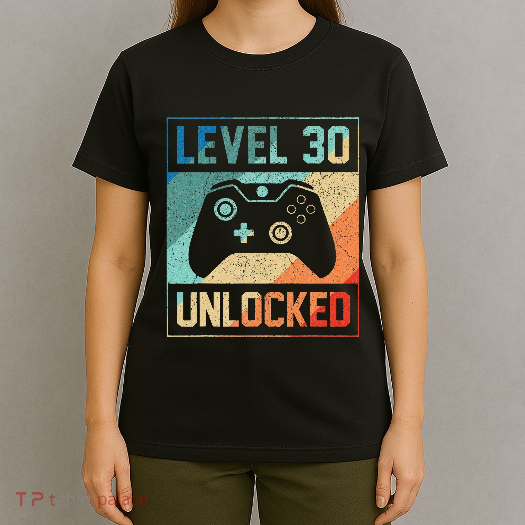 Level 30 Unlocked Video Gamer 30th Birthday Gifts T-Shirt