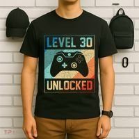 Level 30 Unlocked Video Gamer 30th Birthday Gifts T-Shirt thumb 6