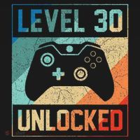 Level 30 Unlocked Video Gamer 30th Birthday Gifts T-Shirt thumb 7