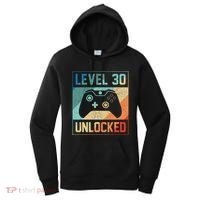 Level 30 Unlocked Video Gamer 30th Birthday Gifts Women's Hoodie thumb 0